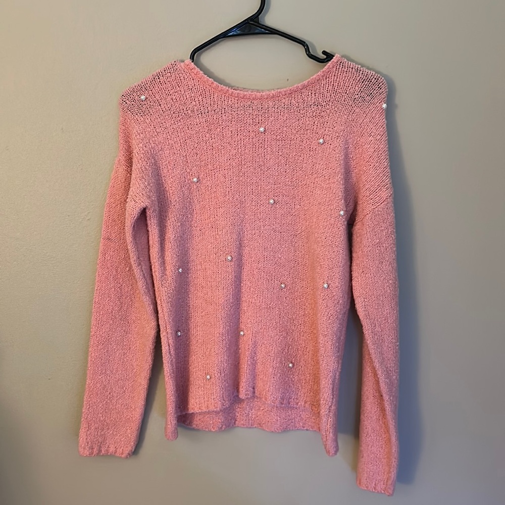 Pink pearl sweater